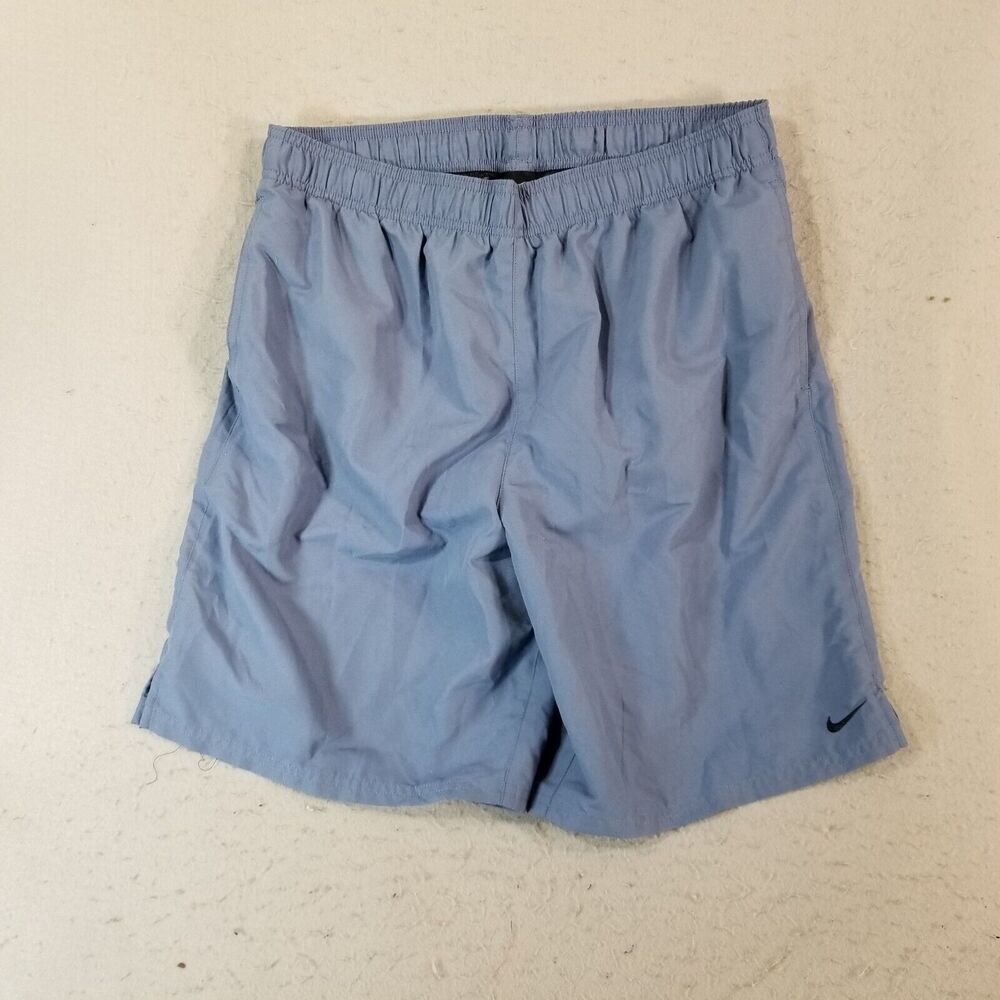 Nike swim shorts bathing suit trunks men's large Blue pockets